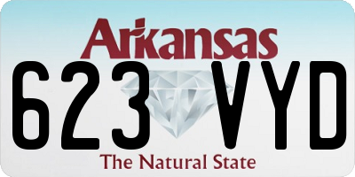 AR license plate 623VYD