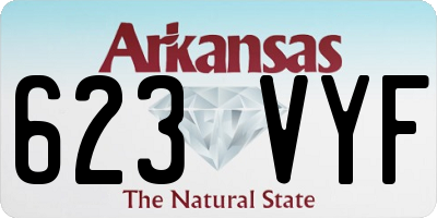 AR license plate 623VYF