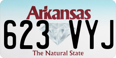AR license plate 623VYJ