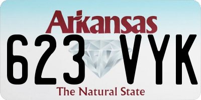 AR license plate 623VYK