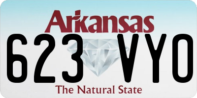 AR license plate 623VYO
