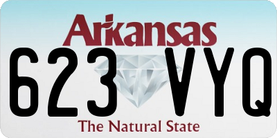 AR license plate 623VYQ