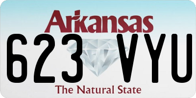 AR license plate 623VYU