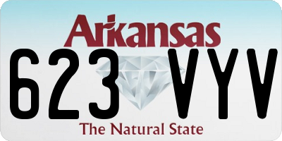 AR license plate 623VYV