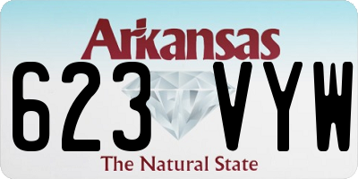 AR license plate 623VYW