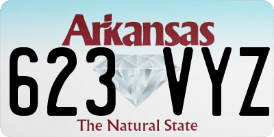 AR license plate 623VYZ