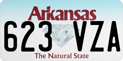 AR license plate 623VZA
