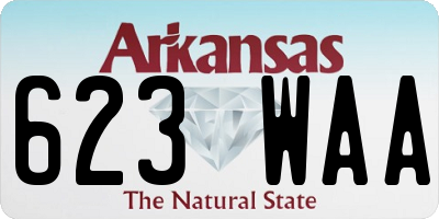 AR license plate 623WAA
