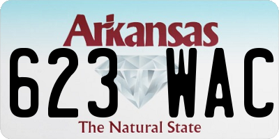 AR license plate 623WAC