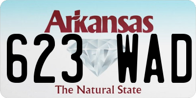 AR license plate 623WAD