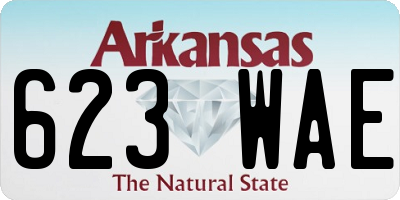 AR license plate 623WAE