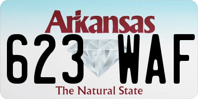AR license plate 623WAF
