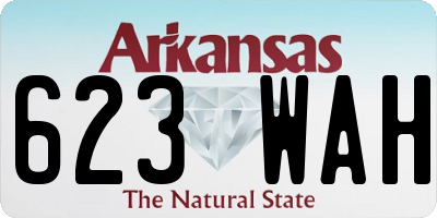 AR license plate 623WAH