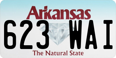 AR license plate 623WAI