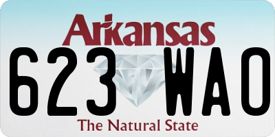 AR license plate 623WAO