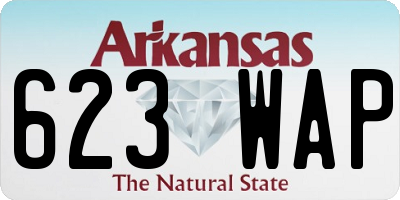 AR license plate 623WAP
