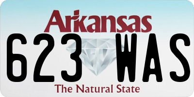 AR license plate 623WAS