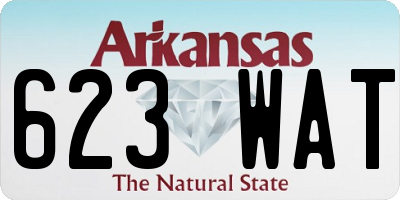 AR license plate 623WAT