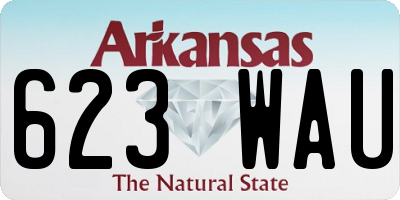 AR license plate 623WAU