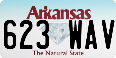 AR license plate 623WAV