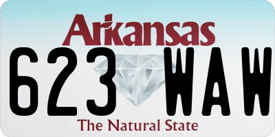 AR license plate 623WAW