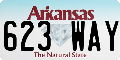 AR license plate 623WAY