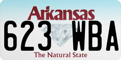 AR license plate 623WBA