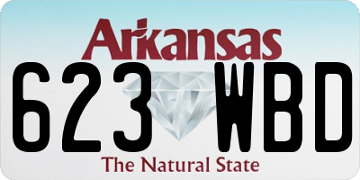 AR license plate 623WBD