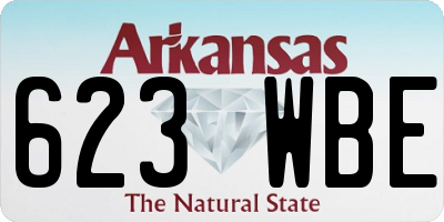 AR license plate 623WBE