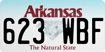 AR license plate 623WBF