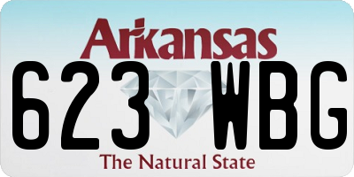 AR license plate 623WBG