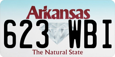 AR license plate 623WBI