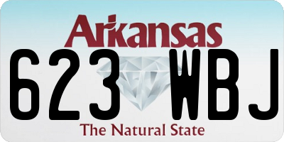 AR license plate 623WBJ