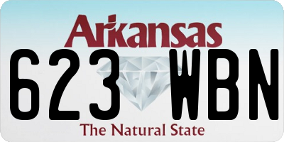 AR license plate 623WBN