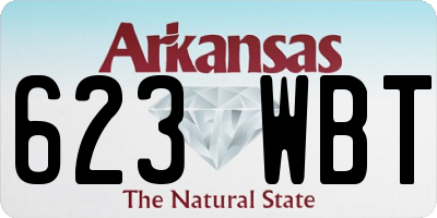AR license plate 623WBT