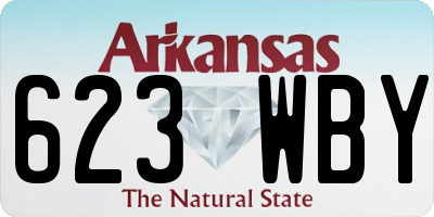 AR license plate 623WBY