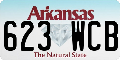 AR license plate 623WCB