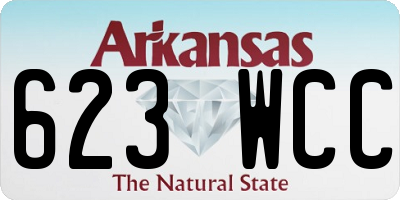 AR license plate 623WCC