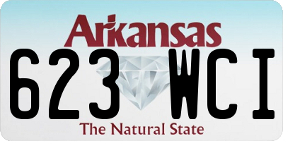 AR license plate 623WCI