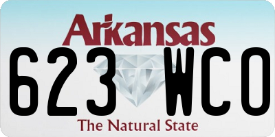 AR license plate 623WCO