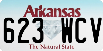 AR license plate 623WCV