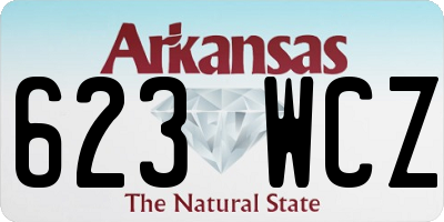AR license plate 623WCZ