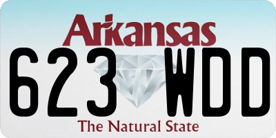 AR license plate 623WDD