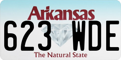 AR license plate 623WDE