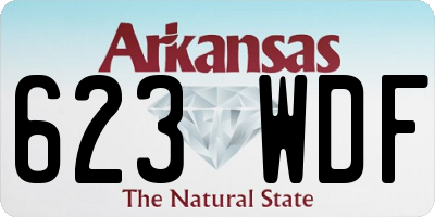 AR license plate 623WDF