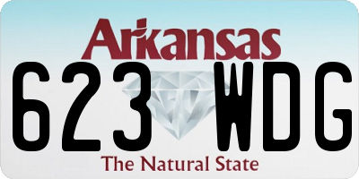 AR license plate 623WDG