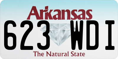 AR license plate 623WDI