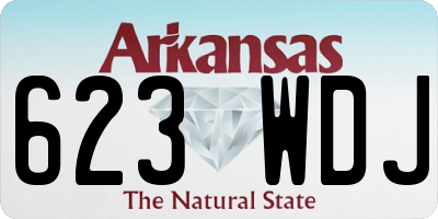 AR license plate 623WDJ