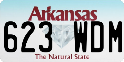 AR license plate 623WDM