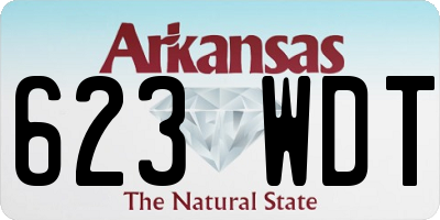 AR license plate 623WDT